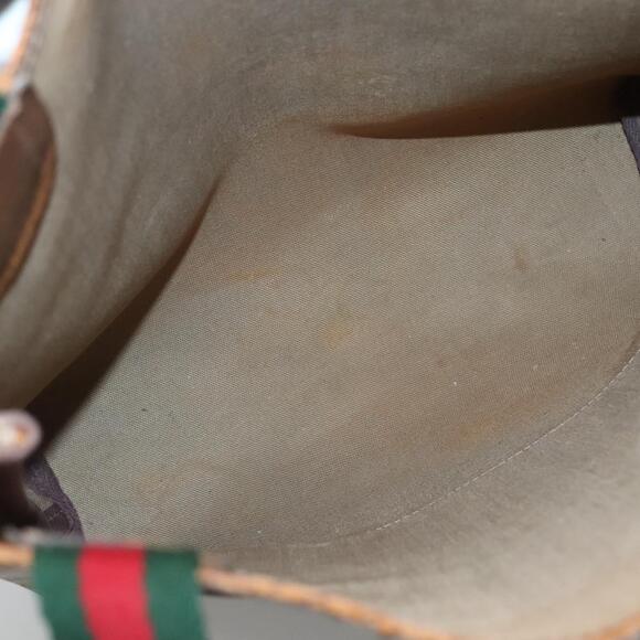 GUCCI GG Supreme Web Sherry Line Tote Bag Pvc Beige Gold 39 002 39 002 - Picture 16 of 16